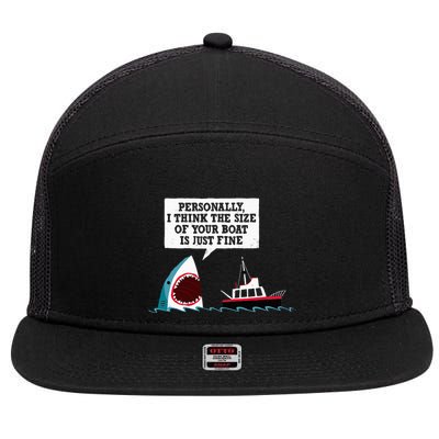Funny Shark Movie Polite Shark Dinomike 7 Panel Mesh Trucker Snapback Hat