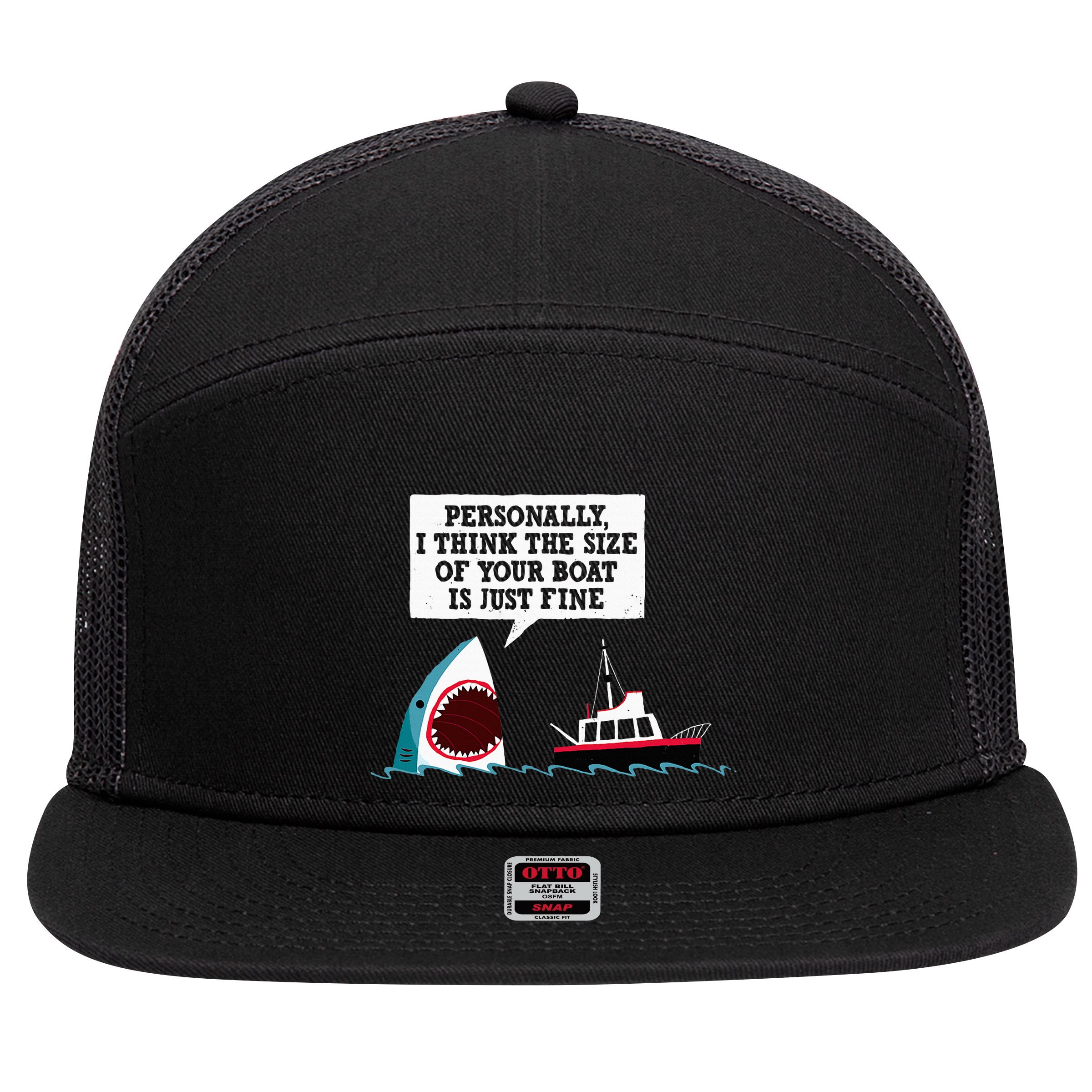 Funny Shark Movie Polite Shark Dinomike 7 Panel Mesh Trucker Snapback Hat