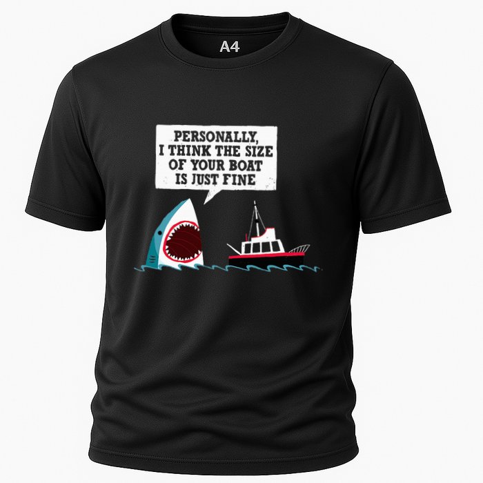 Funny Shark Movie Polite Shark Dinomike Cooling Performance Crew T-Shirt