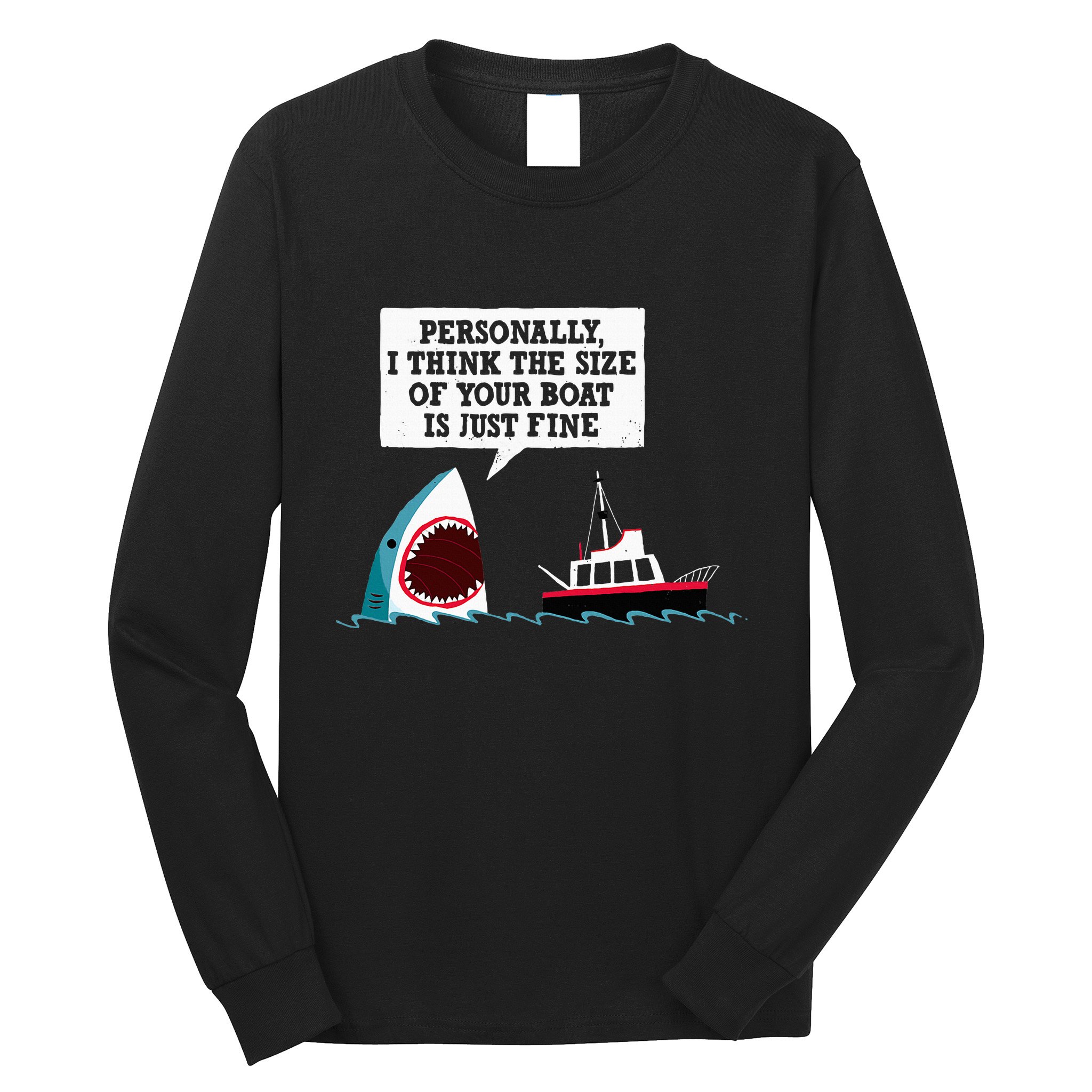 Funny Shark Movie Polite Shark Dinomike Long Sleeve Shirt