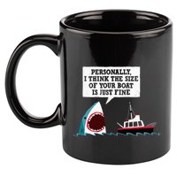 Funny Shark Movie Polite Shark Dinomike 11oz C Handle Ceramic Mug
