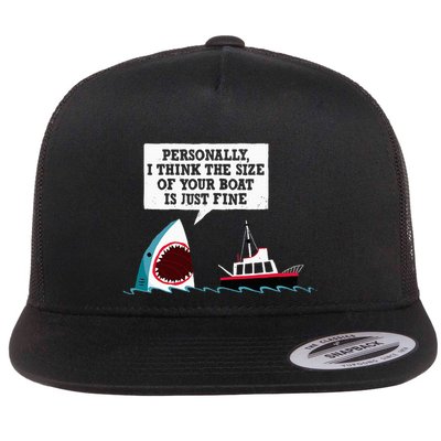 Funny Shark Movie Polite Shark Dinomike Flatbill Hat