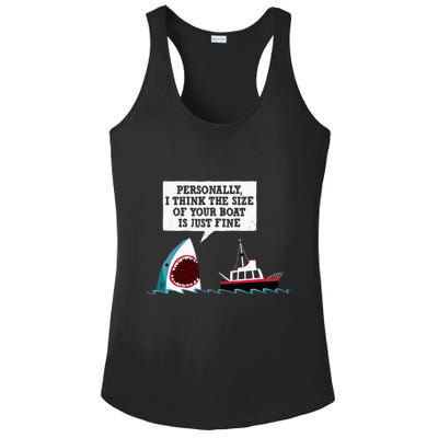 Funny Shark Movie Polite Shark Dinomike Ladies PosiCharge Competitor Racerback Tank