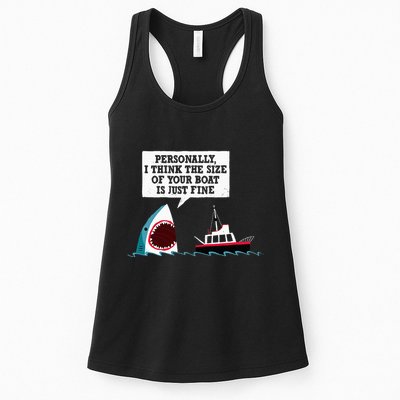Funny Shark Movie Polite Shark Dinomike Womens Tank Top
