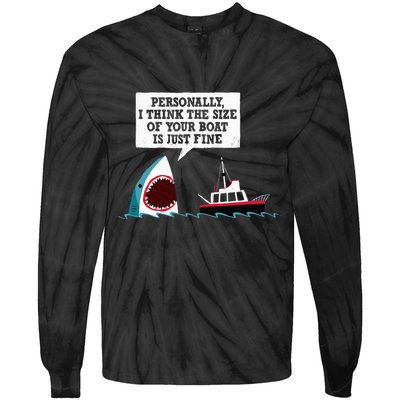 Funny Shark Movie Polite Shark Dinomike Tie-Dye Long Sleeve Shirt