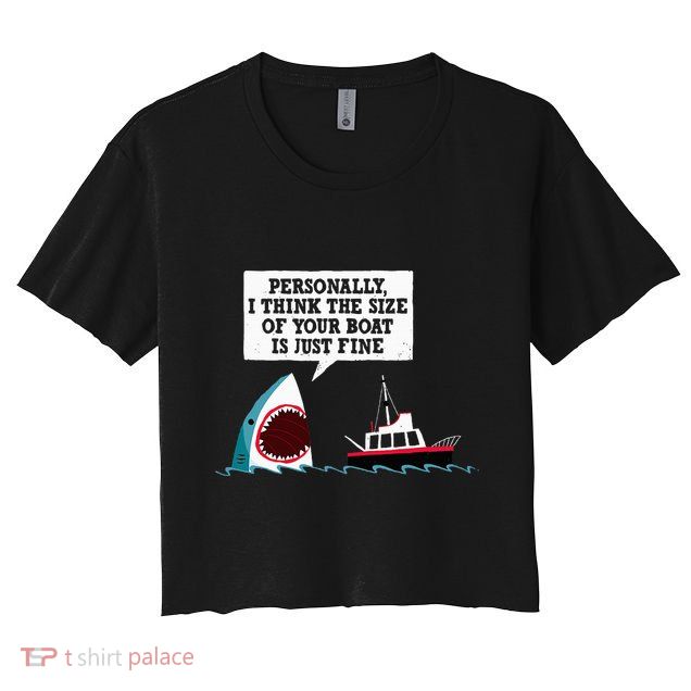 Funny Shark Movie Polite Shark Dinomike Crop Top