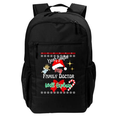Funny Santa My Family Doctor Can Explain Christmas Funny Gift Backpack