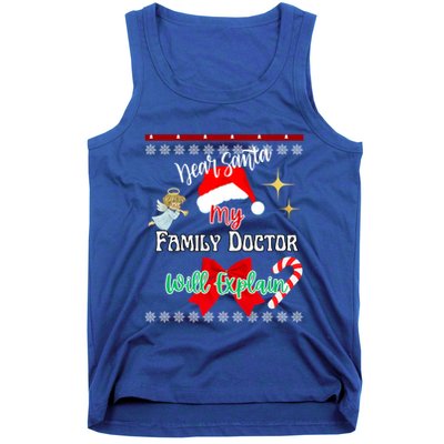 Funny Santa My Family Doctor Can Explain Christmas Funny Gift Tank Top