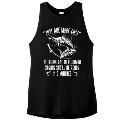 Fishing Solves Most Of My Problems Deer Hunting Ladies PosiCharge Tri-Blend Wicking Tank