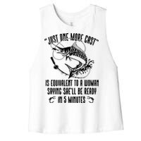 Fishing Solves Most Of My Problems Deer Hunting Women's Racerback Cropped Tank