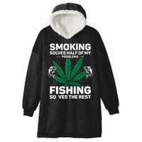 Fishing Solves Most Of My Problems Hunting Solves The Rest Hooded Wearable Blanket