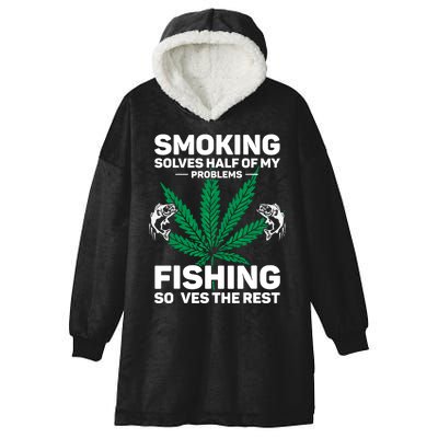 Fishing Solves Most Of My Problems Hunting Solves The Rest Hooded Wearable Blanket