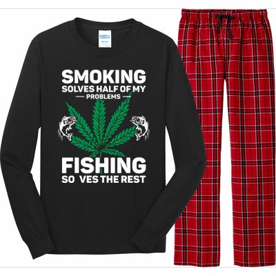 Fishing Solves Most Of My Problems Hunting Solves The Rest Long Sleeve Pajama Set