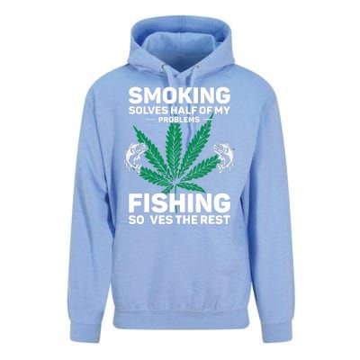 Fishing Solves Most Of My Problems Hunting Solves The Rest Unisex Surf Hoodie