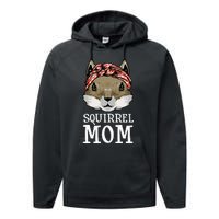 Funny Squirrel Mom Rodent Gopher Chipmunk Lover Women Performance Fleece Hoodie