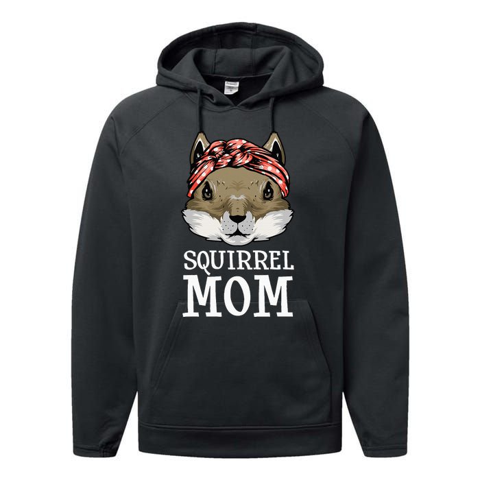 Funny Squirrel Mom Rodent Gopher Chipmunk Lover Women Performance Fleece Hoodie