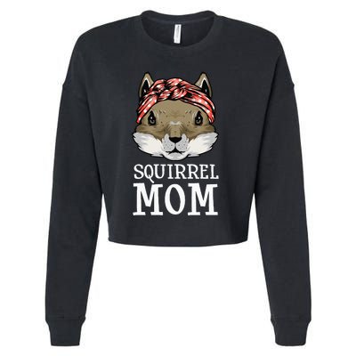 Funny Squirrel Mom Rodent Gopher Chipmunk Lover Women Cropped Pullover Crew