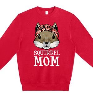 Funny Squirrel Mom Rodent Gopher Chipmunk Lover Women Premium Crewneck Sweatshirt