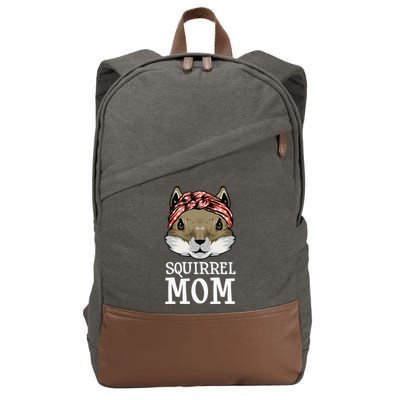 Funny Squirrel Mom Rodent Gopher Chipmunk Lover Women Cotton Canvas Backpack