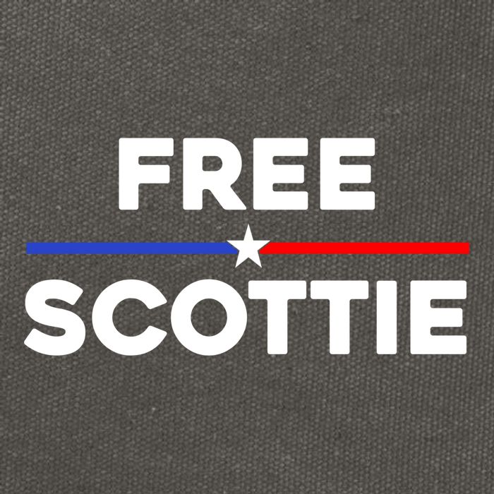Free Scottie Mugshot Cotton Canvas Backpack