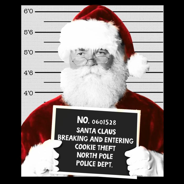 Funny Santa Mugshot Santa Claus Jailed Christmas Gift Drawstring Bag
