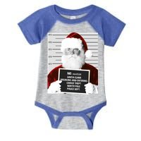 Funny Santa Mugshot Santa Claus Jailed Christmas Gift Infant Baby Jersey Bodysuit