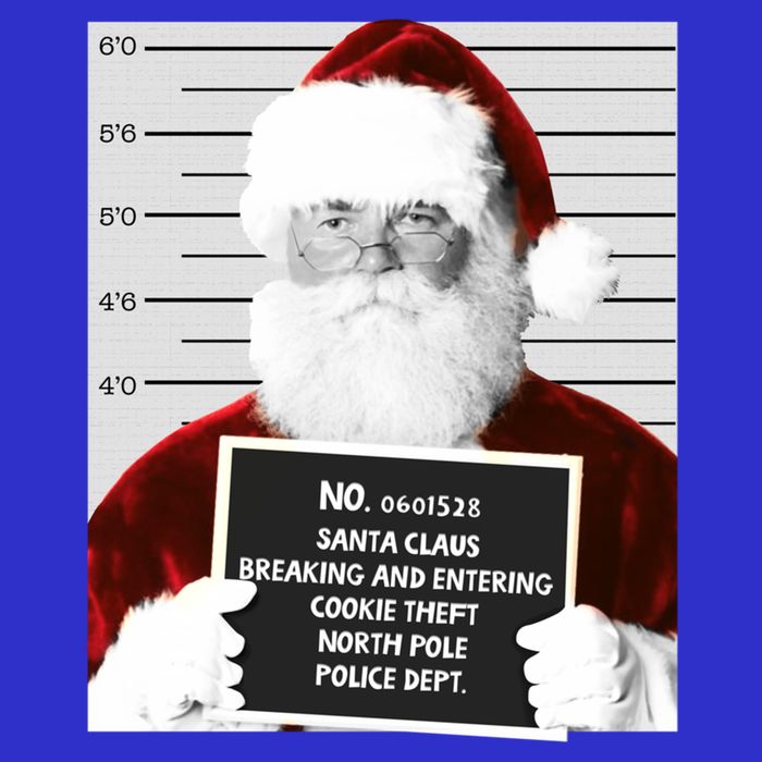 Funny Santa Mugshot Santa Claus Jailed Christmas Gift Infant Baby Jersey Bodysuit