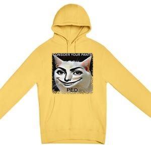 Funny Silly Meme Cat Consider Your Pants Peedcool Premium Pullover Hoodie