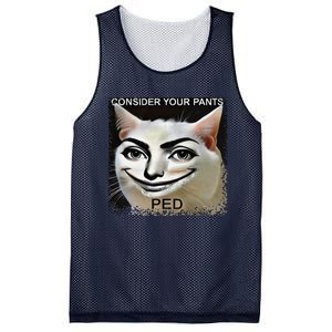 Funny Silly Meme Cat Consider Your Pants Peedcool Mesh Reversible Basketball Jersey Tank