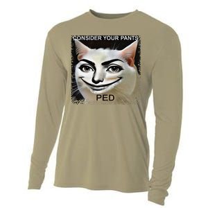 Funny Silly Meme Cat Consider Your Pants Peedcool Cooling Performance Long Sleeve Crew