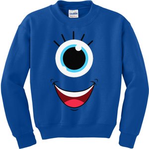 Funny Scary Monster Eyeball Face Easy Halloween Costume Kids Sweatshirt