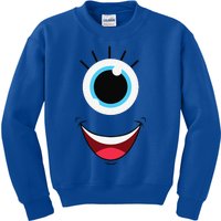 Funny Scary Monster Eyeball Face Easy Halloween Costume Kids Sweatshirt