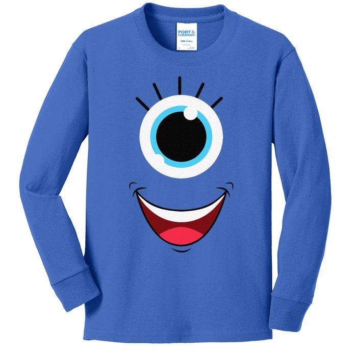 Funny Scary Monster Eyeball Face Easy Halloween Costume Kids Long Sleeve Shirt