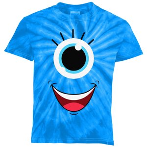 Funny Scary Monster Eyeball Face Easy Halloween Costume Kids Tie-Dye T-Shirt