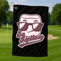 Funny So Mellow Cool Marshmallow Golf Towel