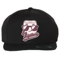Funny So Mellow Cool Marshmallow Wool Snapback Cap