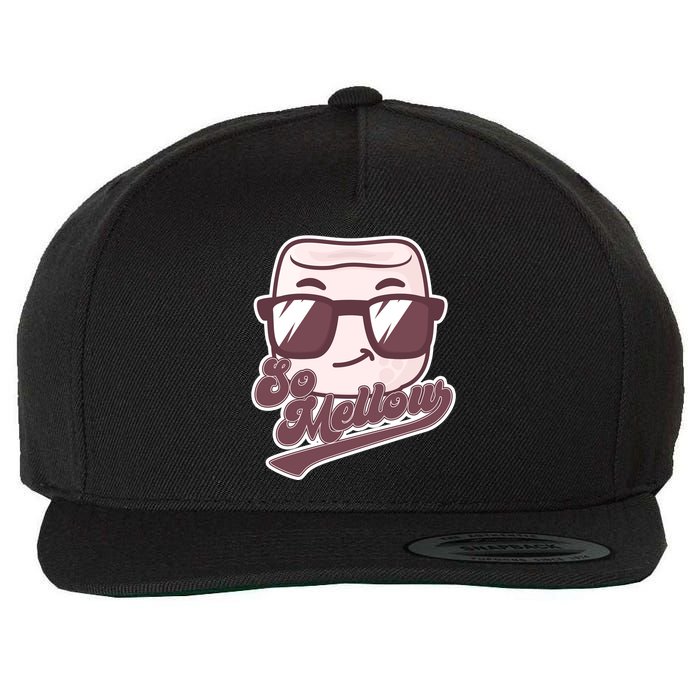 Funny So Mellow Cool Marshmallow Wool Snapback Cap
