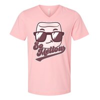 Funny So Mellow Cool Marshmallow V-Neck T-Shirt