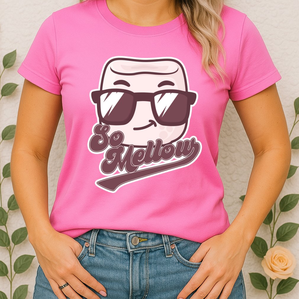 Funny So Mellow Cool Marshmallow Womens T-Shirt