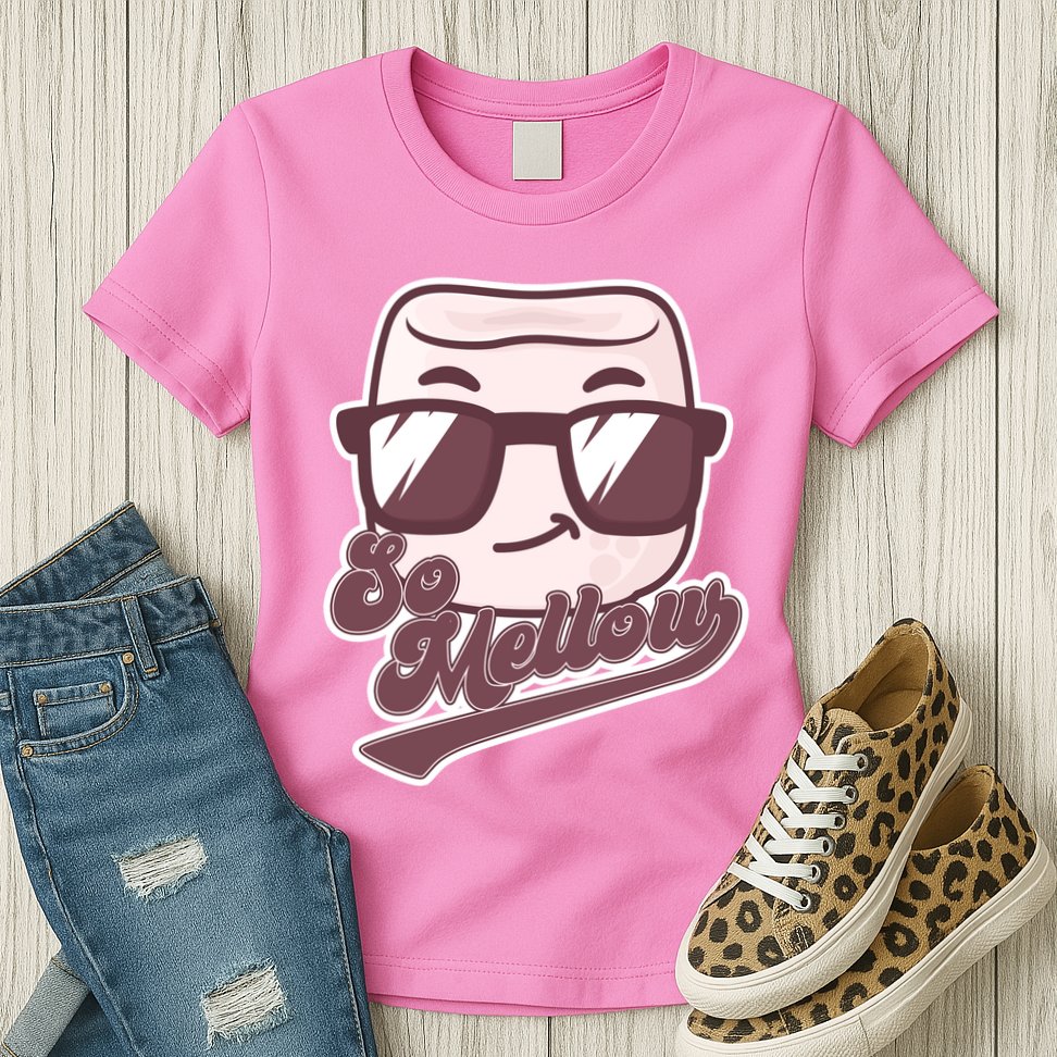 Funny So Mellow Cool Marshmallow Womens T-Shirt