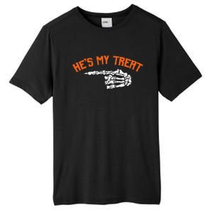 Funny Shes My Trick Hes My Treat Halloween Couple Matching Gift Tall Fusion ChromaSoft Performance T-Shirt