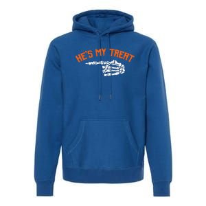 Funny Shes My Trick Hes My Treat Halloween Couple Matching Gift Premium Hoodie