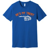 Funny Shes My Trick Hes My Treat Halloween Couple Matching Gift Premium T-Shirt