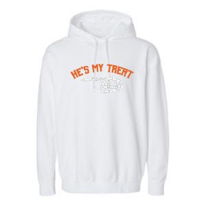 Funny Shes My Trick Hes My Treat Halloween Couple Matching Gift Garment-Dyed Fleece Hoodie