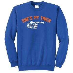 Funny Shes My Trick Hes My Treat Halloween Couple Matching Sweatshirt