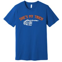 Funny Shes My Trick Hes My Treat Halloween Couple Matching Premium T-Shirt