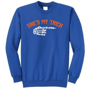 Funny Shes My Trick Hes My Treat Halloween Couple Matching Tall Sweatshirt