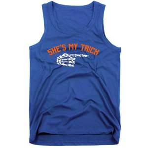 Funny Shes My Trick Hes My Treat Halloween Couple Matching Tank Top