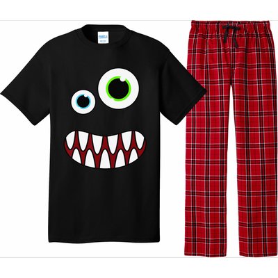 Funny Silly Monster Face Costume Birthday Party Halloween Pajama Set