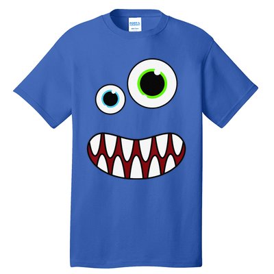 Funny Silly Monster Face Costume Birthday Party Halloween Tall T-Shirt